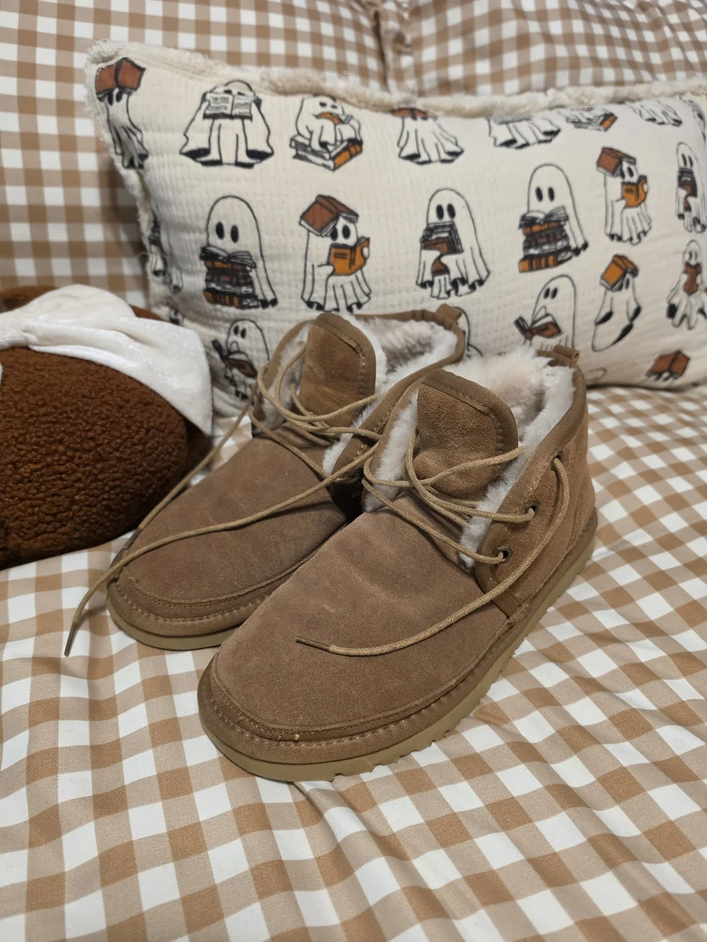 UGG Tan Suede Slip-On Boots